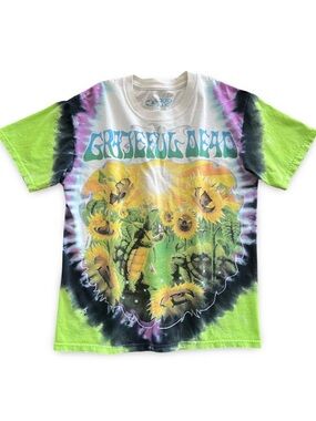 1998 Vintage Liquid Blue Grateful Dead Sunflower Turtles Day / Night Tie-Dye Tee